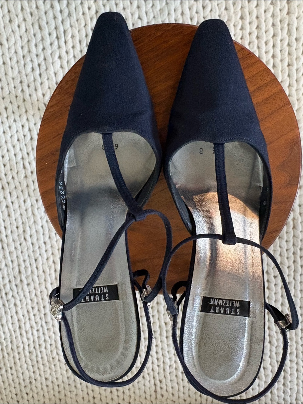 Vintage Stuart Weitzman Black Slingback Heels Size 6